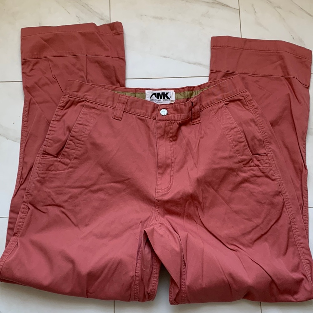 Mountain khakis 34/32 in a washed red color